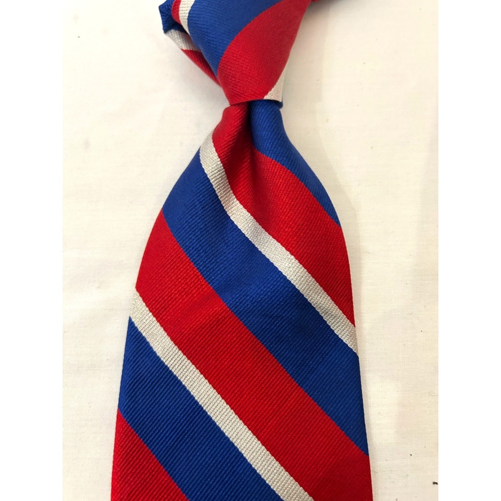 Brooks Brothers 1818 Red  White Blue Traditional Repp Silk Tie